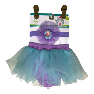 Disney Princess Tutu Baby 0-12 Months Ariel Headband Diaper Cover Purple Blue